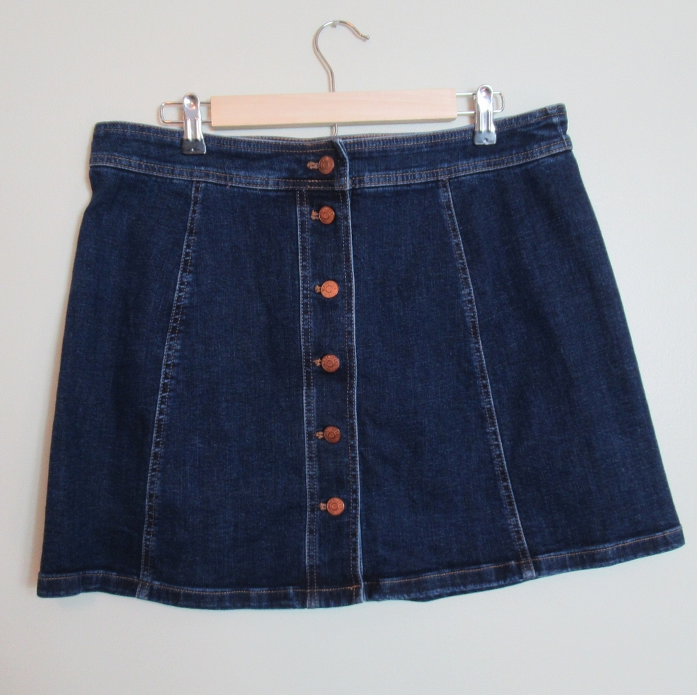 Madewell A-line Stretch Denim Mini Skirt